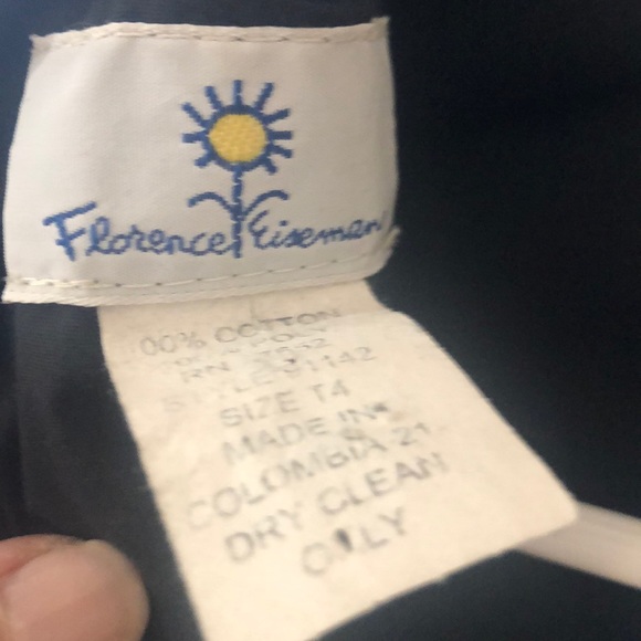 Florence Eiseman Black Velvet and White dress - Picture 3 of 3